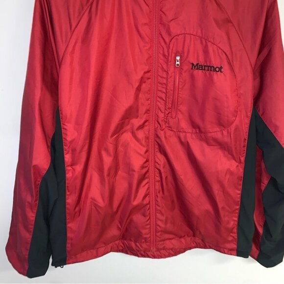 Marmot Lightweight Jacket Men’s Size‎  Small Red Black Lined Full Zip Outdoors - Picture 4 of 8